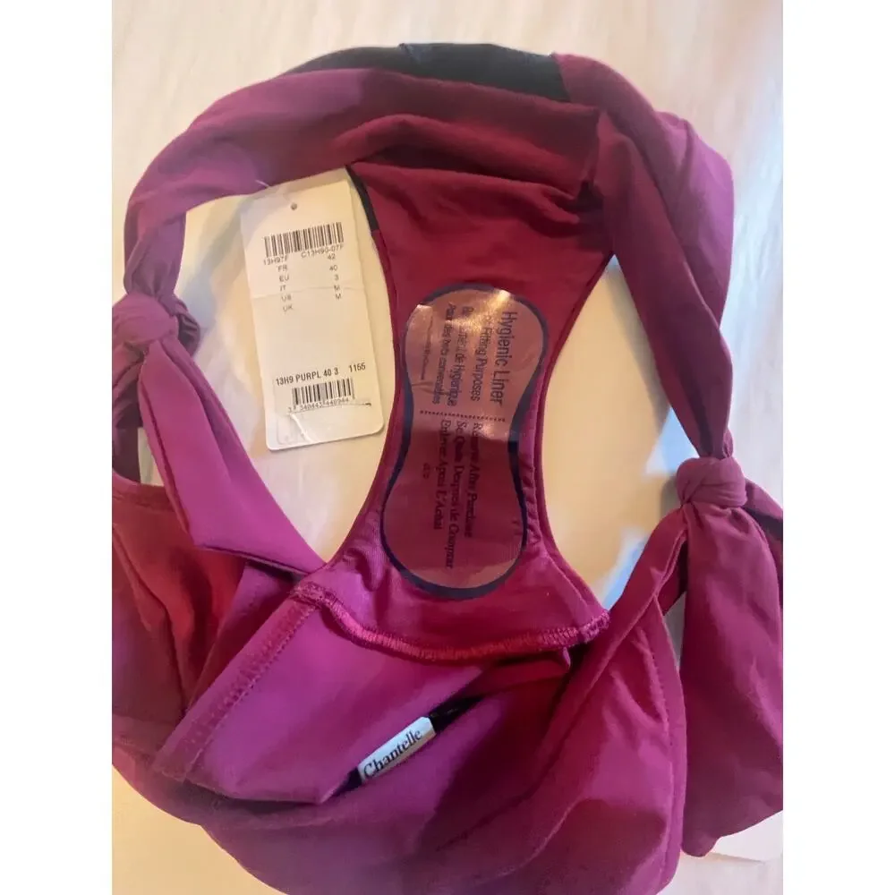 NWT: Chantelle Purple Berry Magenta Wine color Bikini Bottom Size M